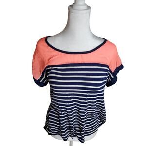 Annabelle Stripe Blouse Womans Top Size L